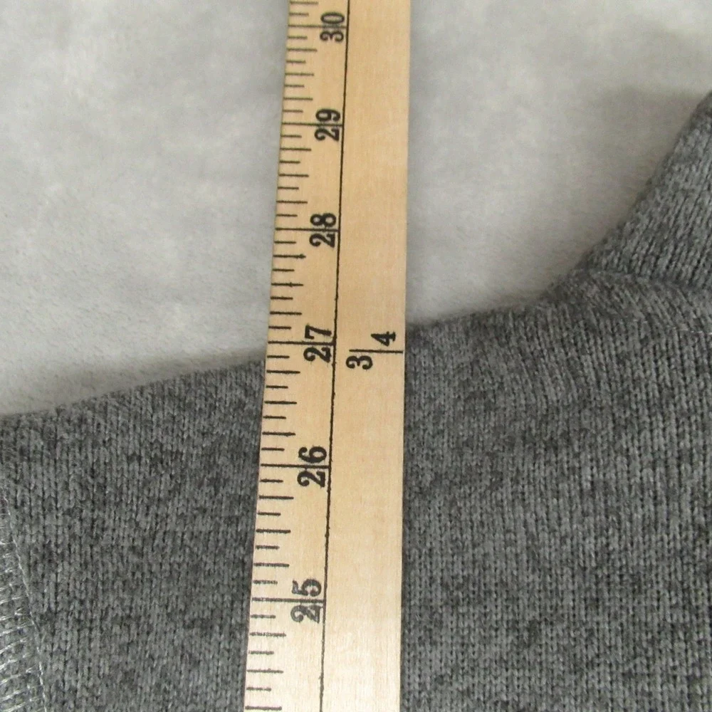 North Face Sweater Men Medium Gray Gordon Lyons Pullover Fleece Knit Heavyweight